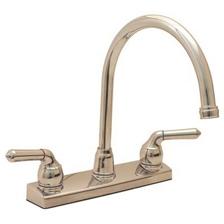 Proplus 2-Handle Standard Kitchen Faucet in Brushed Nickel Polished Brushed Nickle polished 120376